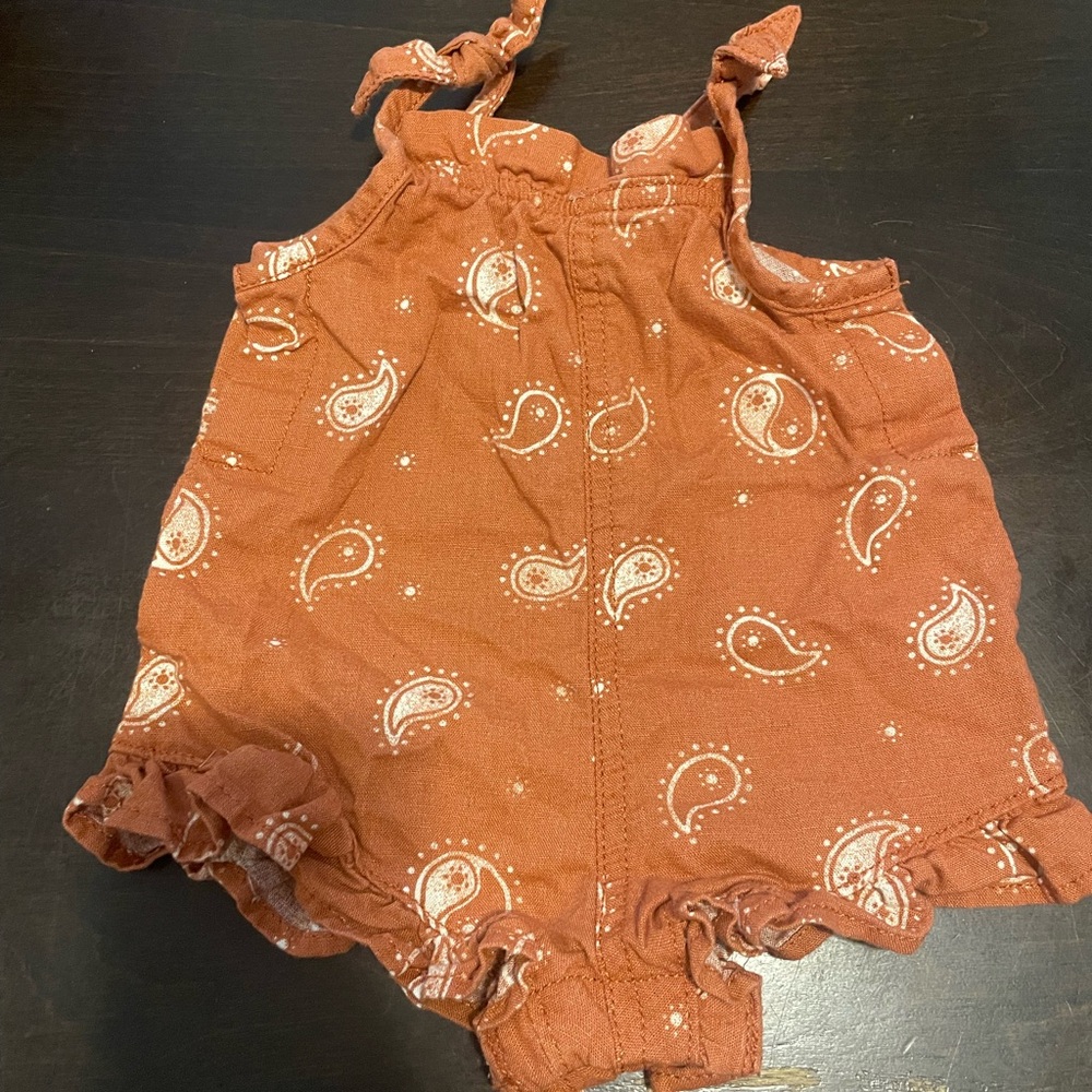 LC Lauren Conrad Rust Paisley Kids Bodysuit
